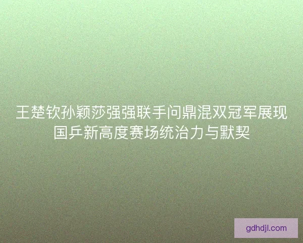 王楚钦孙颖莎强强联手问鼎混双冠军展现国乒新高度赛场统治力与默契
